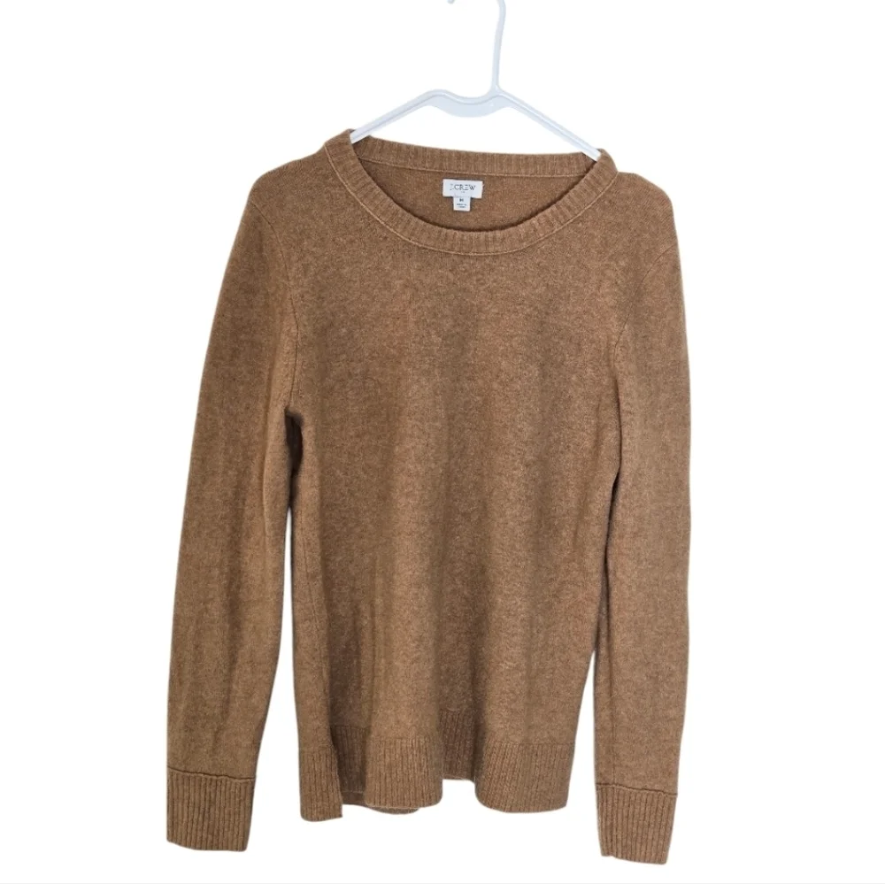 J. Crew Womens Cotton-Wool Crewneck Teddie Sweater Size M
